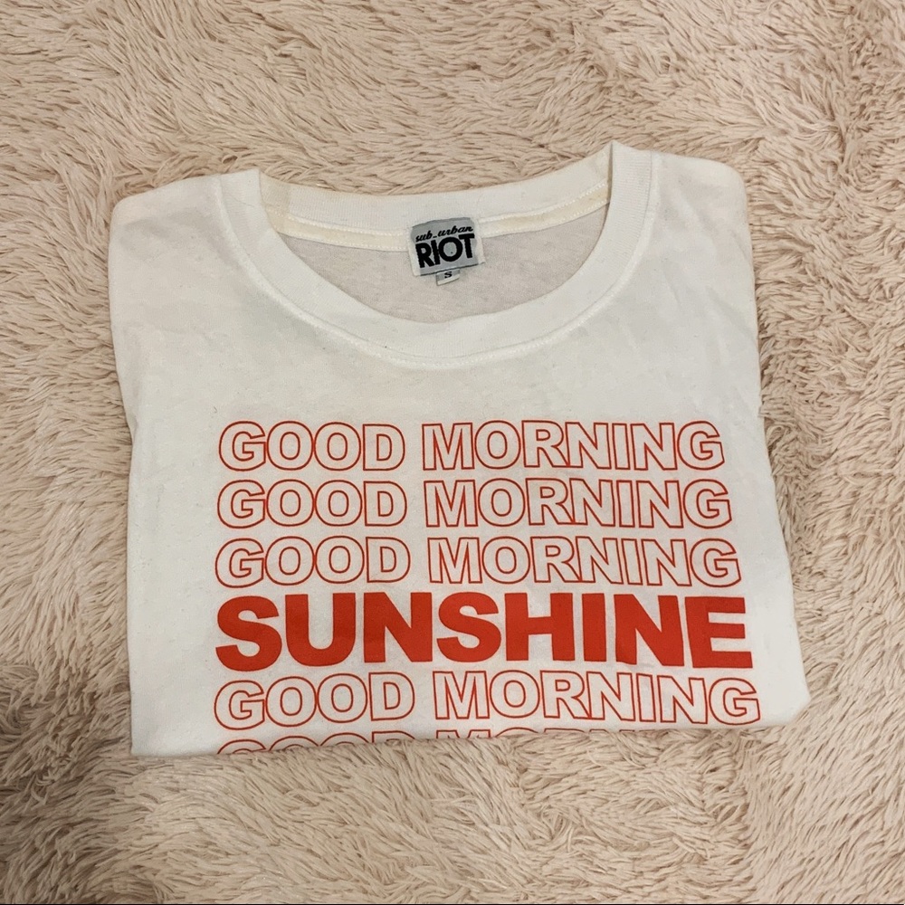 Macy’s Good morning sunshine white tee